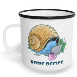 Hrnek plecháček s potiskem na míru - Home office