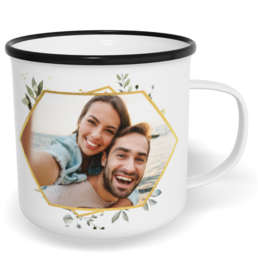 Fotohrnček plecháčik s fotkou a textom - Hexagon