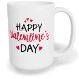 Hrnek klasický velký s vlastním potiskem - Happy Valentine`s day