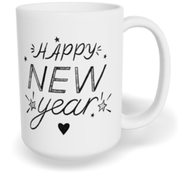 Hrnek klasický velký s vlastním potiskem - Happy new year