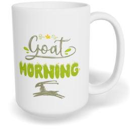 Hrnek klasický velký s vlastním potiskem - Goat morning