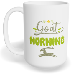 Hrnek klasický velký s vlastním potiskem - Goat morning