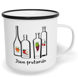 Hrnek plecháček s potiskem na míru - Frutarián