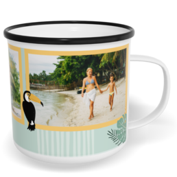 Hrnek plecháček s potiskem na míru - Exotic birds