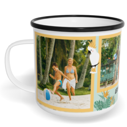 Hrnek plecháček s potiskem na míru - Exotic birds