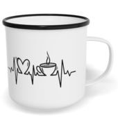 Hrnek plecháček s potiskem na míru - EKG káva