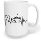 Hrnek klasický velký s vlastním potiskem - EKG káva