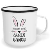 Hrnek plecháček s potiskem na míru - Easter bunny