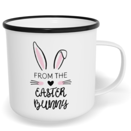 Hrnek plecháček s potiskem na míru - Easter bunny