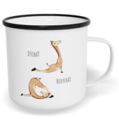 Hrnek plecháček s potiskem na míru - Dýchat, nedýchat