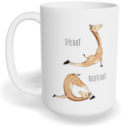 Hrnek klasický velký s vlastním potiskem - Dýchat, nedýchat