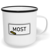 Hrnek plecháček s potiskem na míru - Dycky most