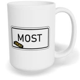 Hrnek klasický velký s vlastním potiskem - Dycky most