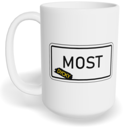 Hrnek klasický velký s vlastním potiskem - Dycky most