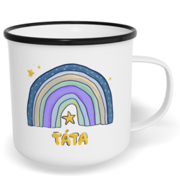Hrnek plecháček s potiskem na míru - Duhový táta