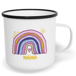 Hrnek plecháček s potiskem na míru - Duhová máma