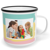 Fotohrnček plecháčik s fotkou a textom - Duha