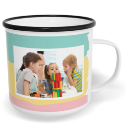 Fotohrnček plecháčik s fotkou a textom - Duha