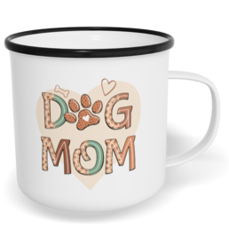 Hrnek plecháček s potiskem na míru - Dog mom