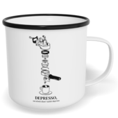 Hrnek plecháček s potiskem na míru - Depresso