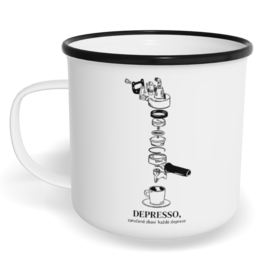 Hrnek plecháček s potiskem na míru - Depresso
