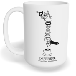 Hrnek klasický velký s vlastním potiskem - Depresso