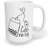 Hrnek klasický velký s vlastním potiskem - Čas na čaj