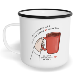 Hrnek plecháček s potiskem na míru - Budoucnost máš ve svých rukou