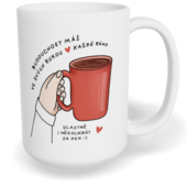 Hrnek klasický velký s vlastním potiskem - Budoucnost máš ve svých rukou