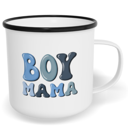 Hrnek plecháček s potiskem na míru - Boy mama