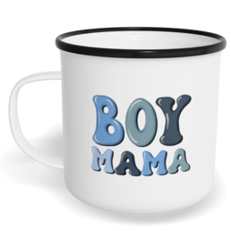 Hrnek plecháček s potiskem na míru - Boy mama