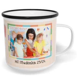 Hrnek plecháček s potiskem na míru - Color windows