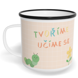 Hrnek plecháček s potiskem na míru - Color windows