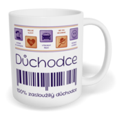 Hrnek klasický malý s vlastním potiskem - Nemám čas, jsem v důchodu