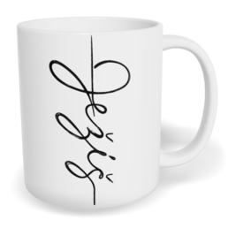 Hrnek klasický malý s vlastním potiskem - Ježíš