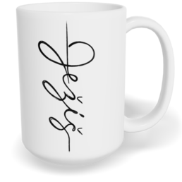 Hrnek klasický velký s vlastním potiskem - Ježíš