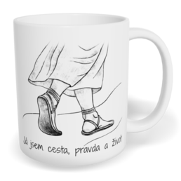 Hrnek klasický malý s vlastním potiskem - Já jsem cesta, pravda a život