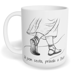 Hrnek klasický malý s vlastním potiskem - Já jsem cesta, pravda a život