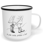 Hrnek plecháček s potiskem na míru - Já jsem cesta, pravda a život