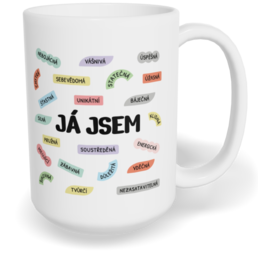 Hrnek klasický velký s vlastním potiskem - Já jsem