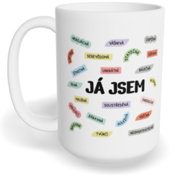 Hrnek klasický velký s vlastním potiskem - Já jsem