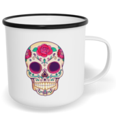 Hrnek plecháček s potiskem na míru - Lebka
