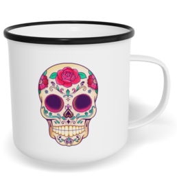 Hrnek plecháček s potiskem na míru - Lebka