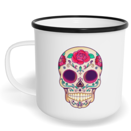 Hrnek plecháček s potiskem na míru - Lebka
