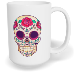 Hrnek klasický velký s vlastním potiskem - Lebka