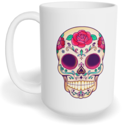 Hrnek klasický velký s vlastním potiskem - Lebka