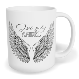 Hrnek klasický malý s vlastním potiskem - Jsi můj anděl