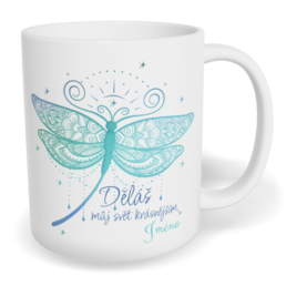 Hrnek klasický malý s vlastním potiskem - Děláš můj svět krásnějším