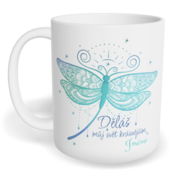 Hrnek klasický malý s vlastním potiskem - Děláš můj svět krásnějším