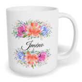 Hrnek klasický malý s vlastním potiskem - Květinové